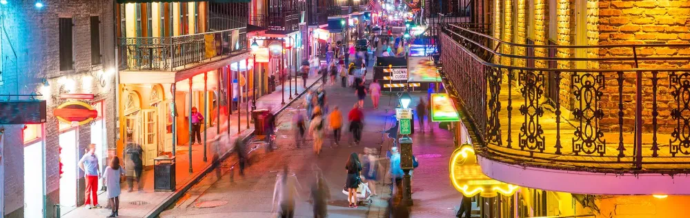 new orleans street at night